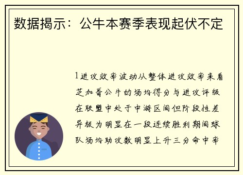 数据揭示：公牛本赛季表现起伏不定